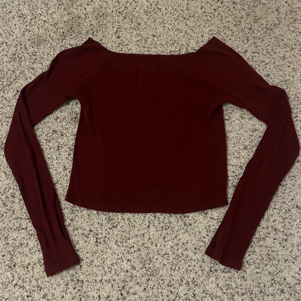 brandy melville off the shoulder long sleeve